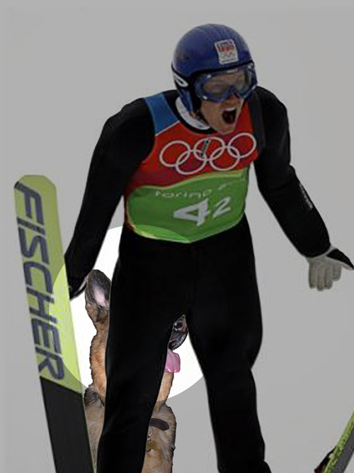 Zma surprises the ski jumper